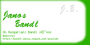 janos bandl business card